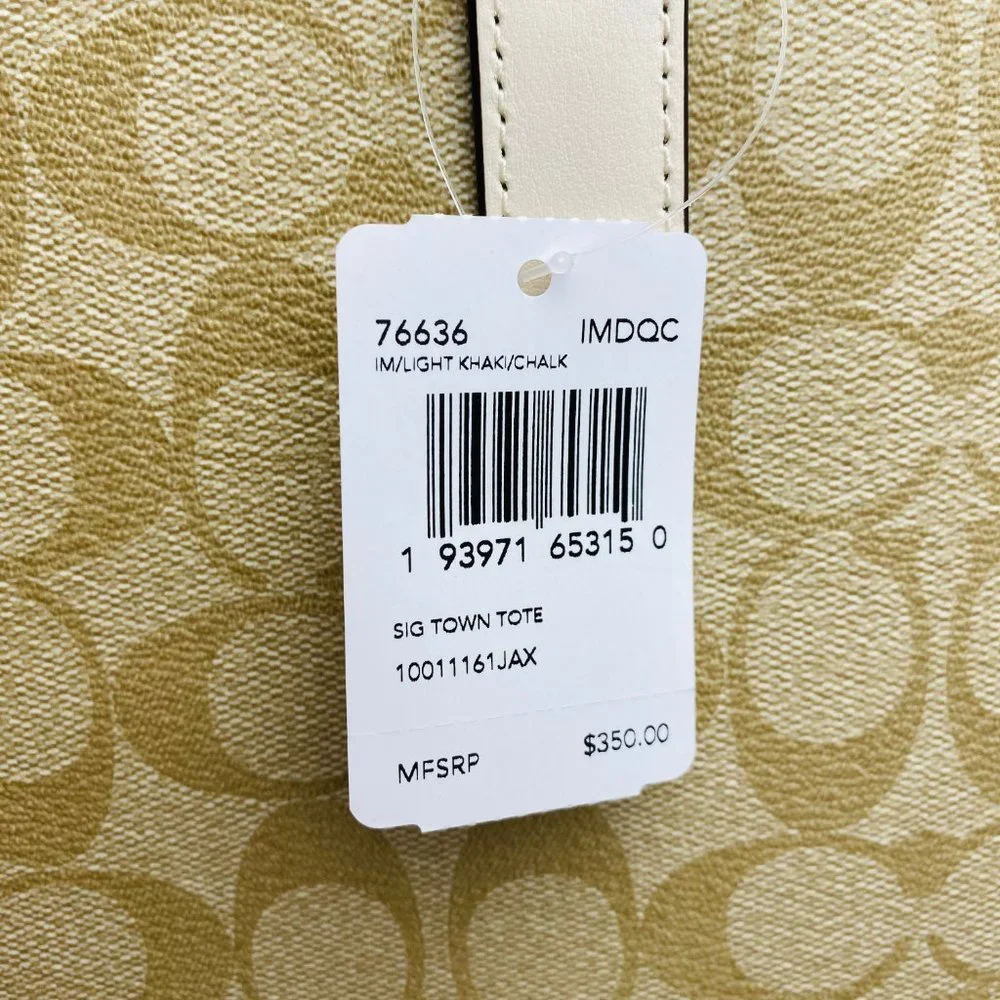 Coach Tan Signature Tote - Picture 6 of 7